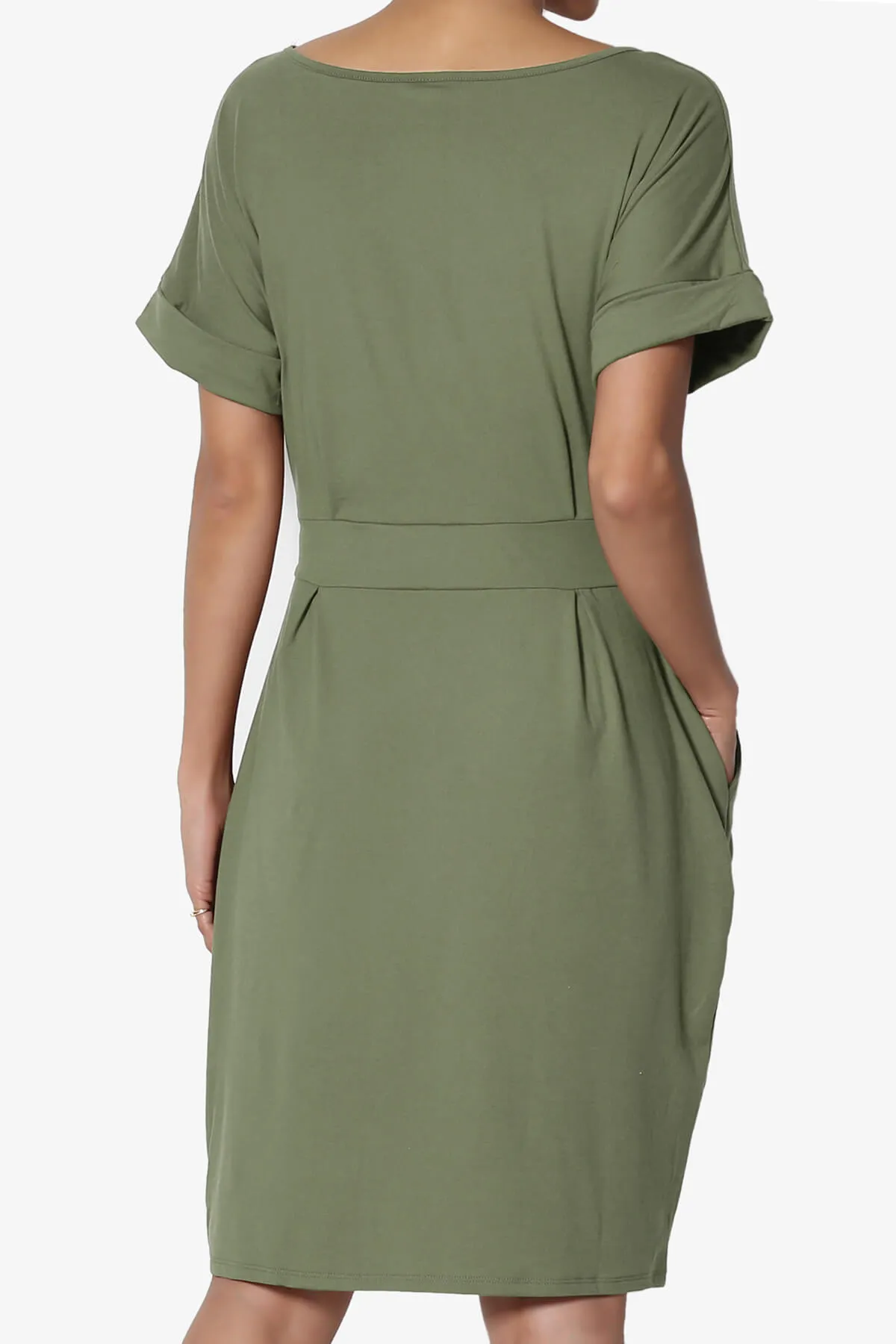 Pennie Tie Waist DTY Jersey Dress PLUS