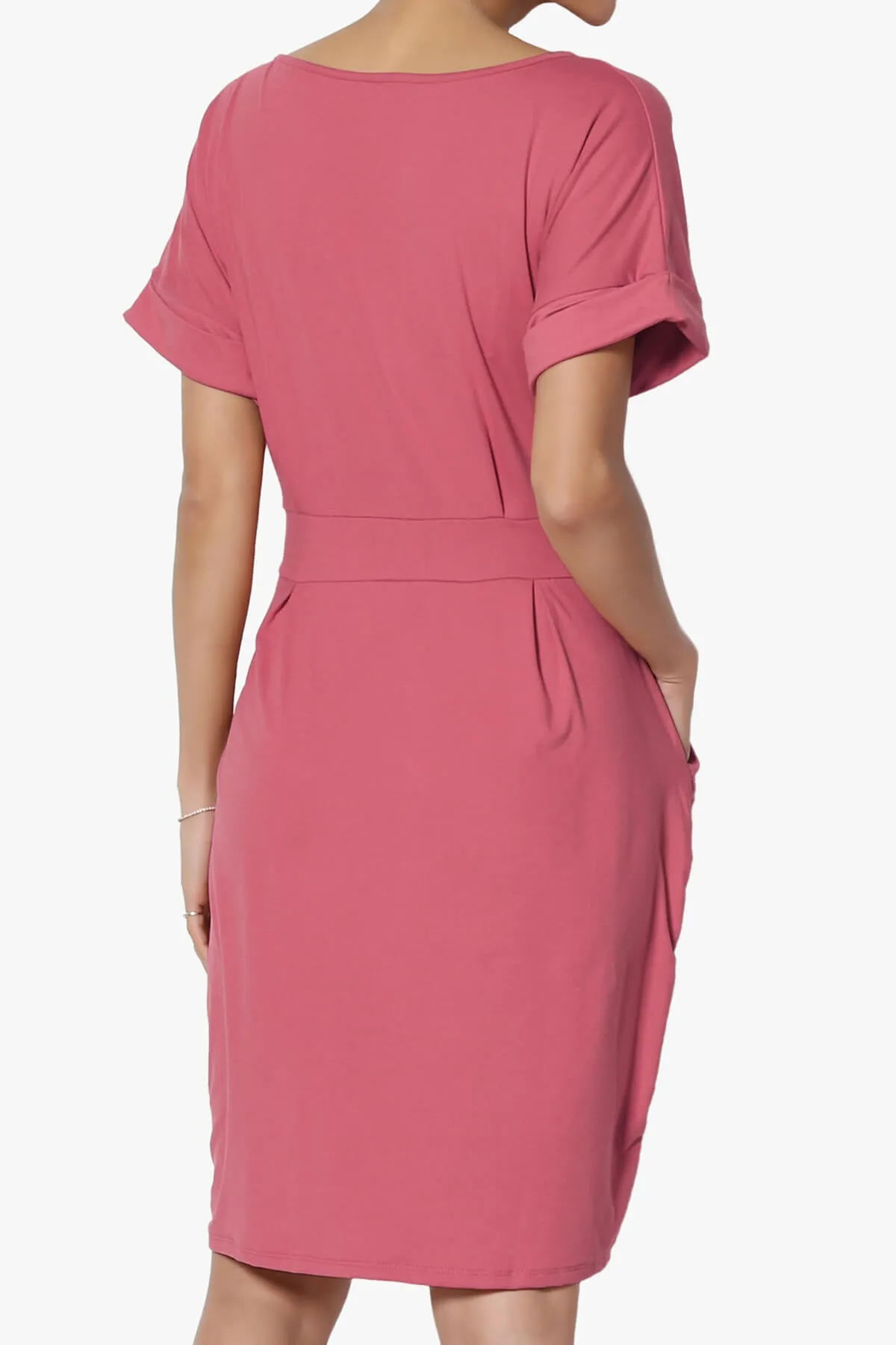 Pennie Tie Waist DTY Jersey Dress PLUS