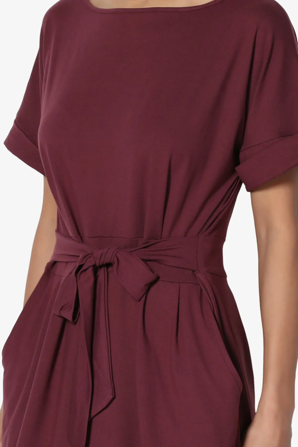 Pennie Tie Waist DTY Jersey Dress PLUS