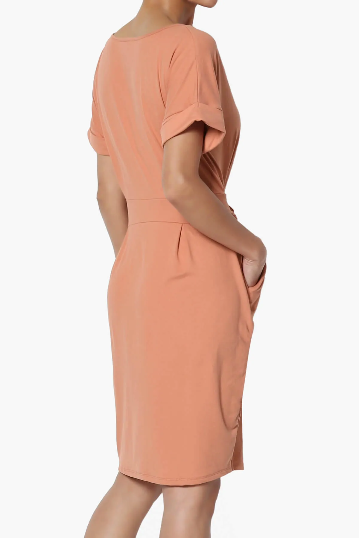 Pennie Tie Waist DTY Jersey Dress PLUS