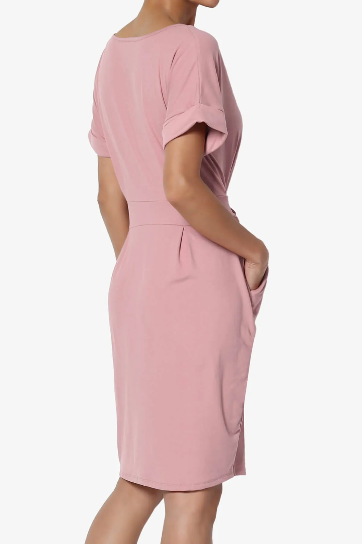 Pennie Tie Waist DTY Jersey Dress PLUS