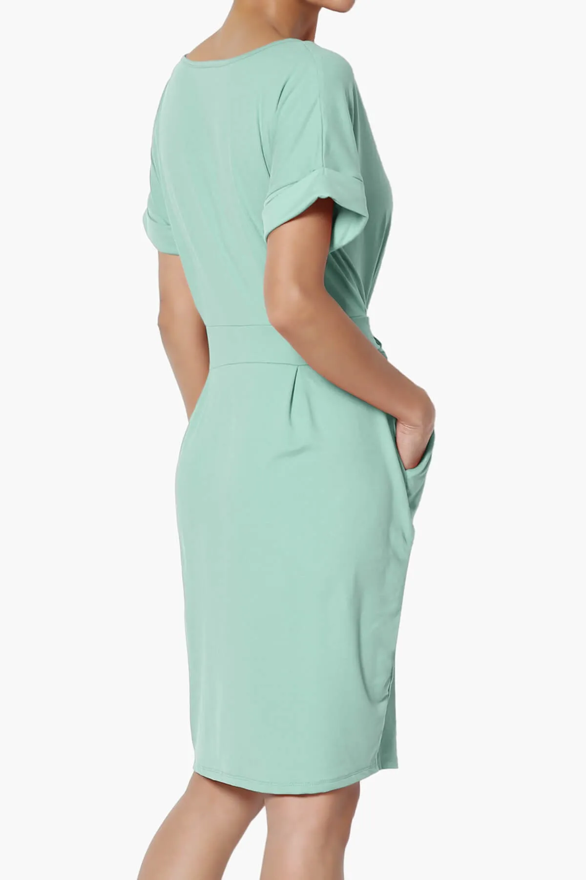 Pennie Tie Waist DTY Jersey Dress PLUS