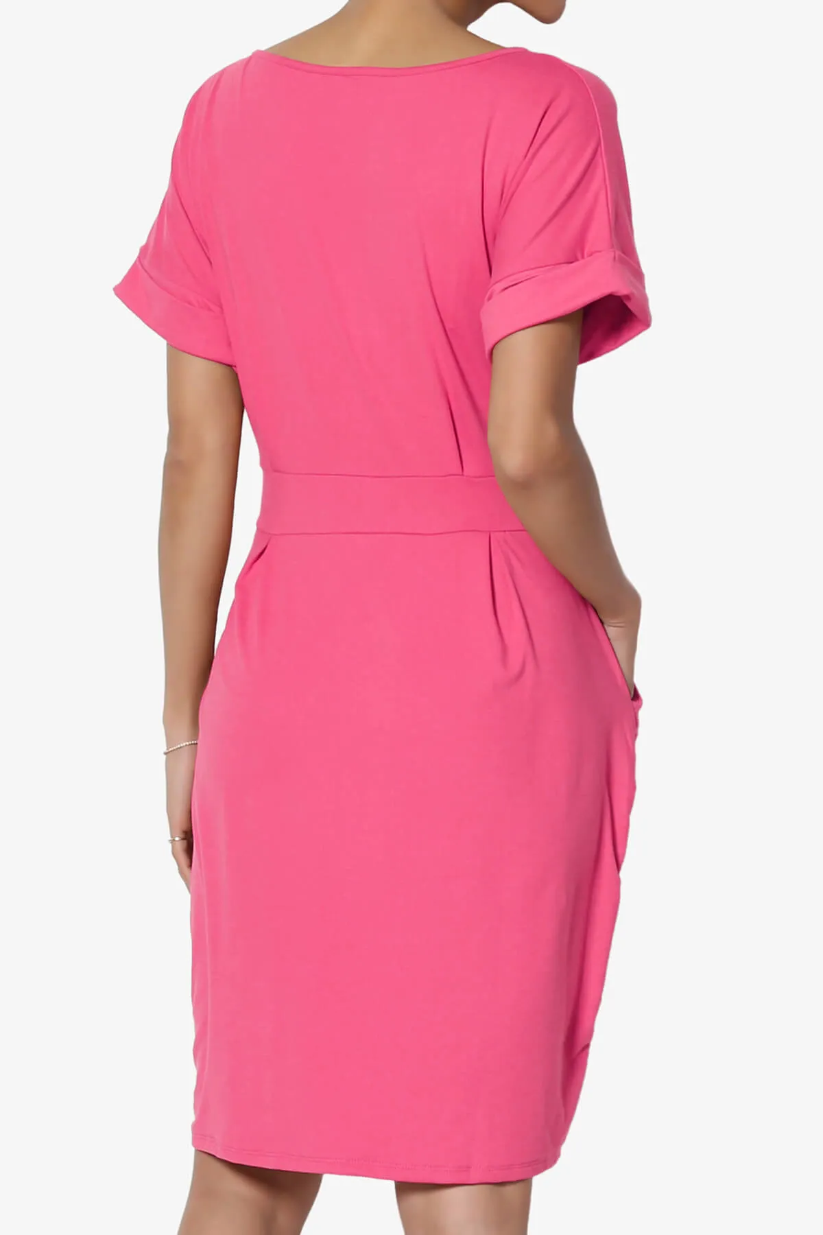 Pennie Tie Waist DTY Jersey Dress PLUS