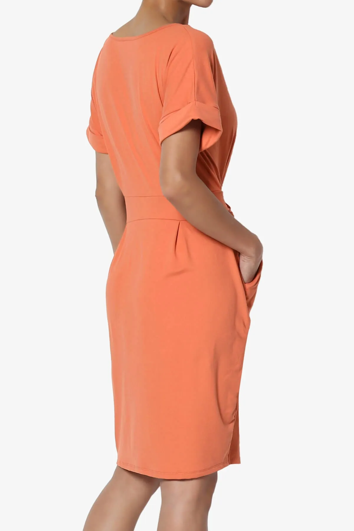 Pennie Tie Waist DTY Jersey Dress PLUS