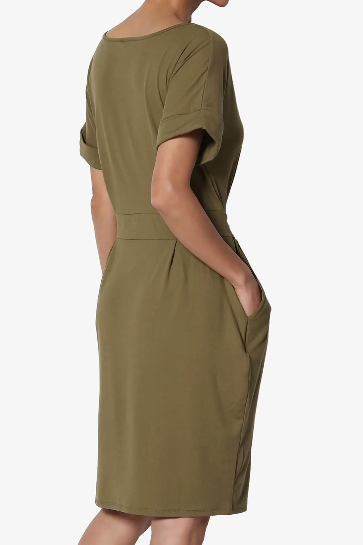 Pennie Tie Waist DTY Jersey Dress PLUS