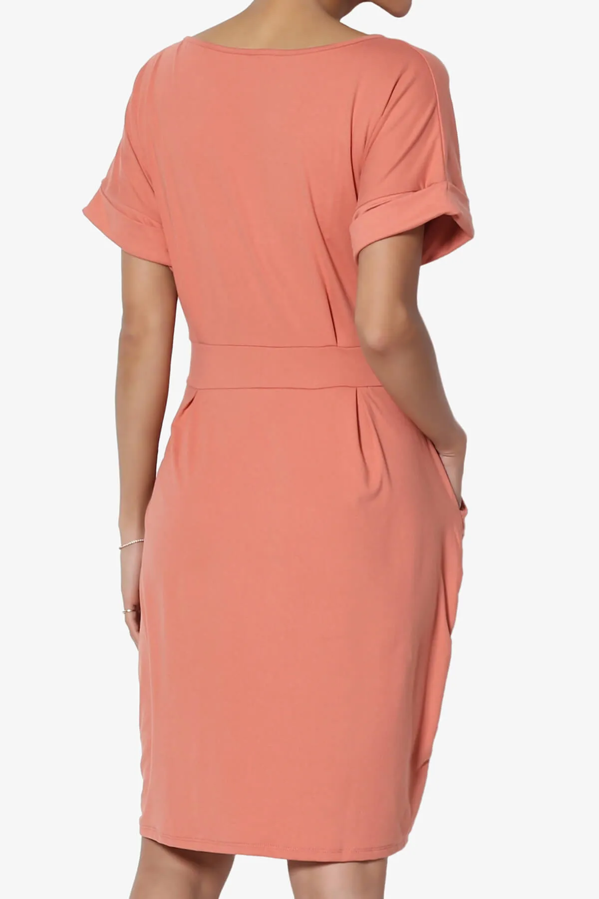 Pennie Tie Waist DTY Jersey Dress PLUS