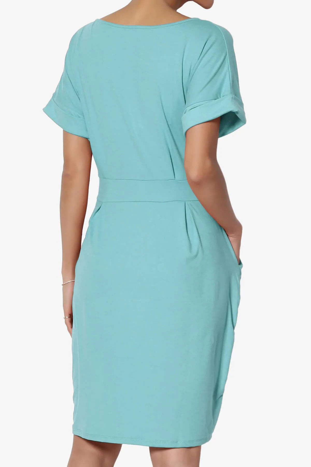 Pennie Tie Waist DTY Jersey Dress PLUS
