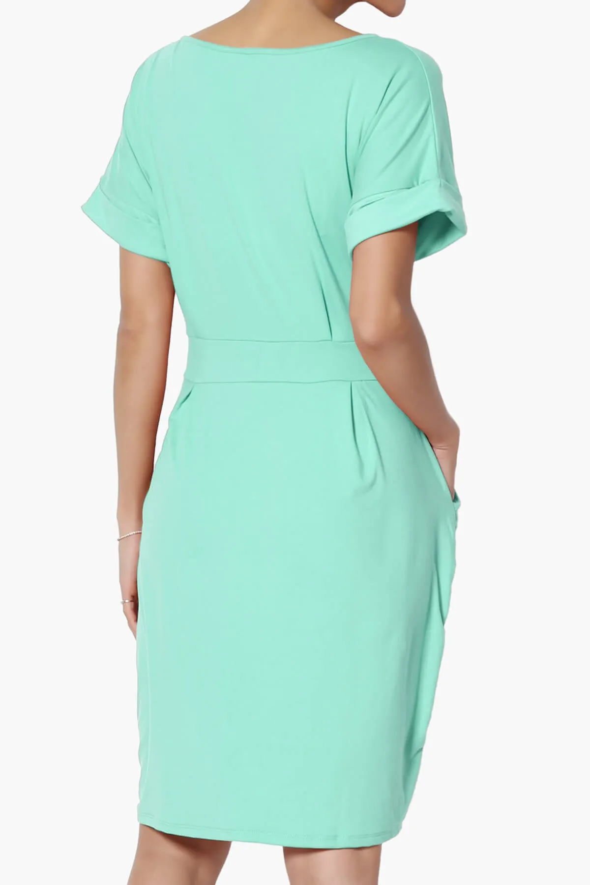 Pennie Tie Waist DTY Jersey Dress PLUS