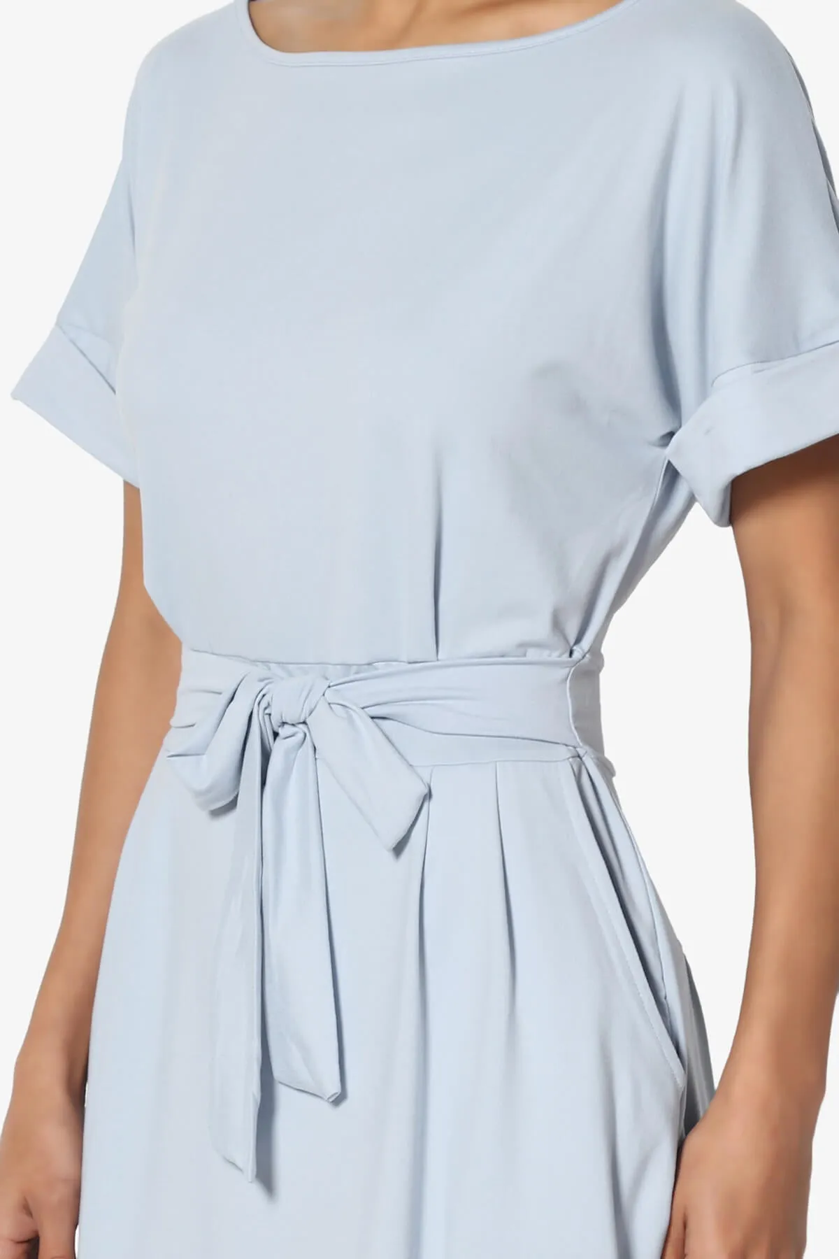 Pennie Tie Waist DTY Jersey Dress PLUS