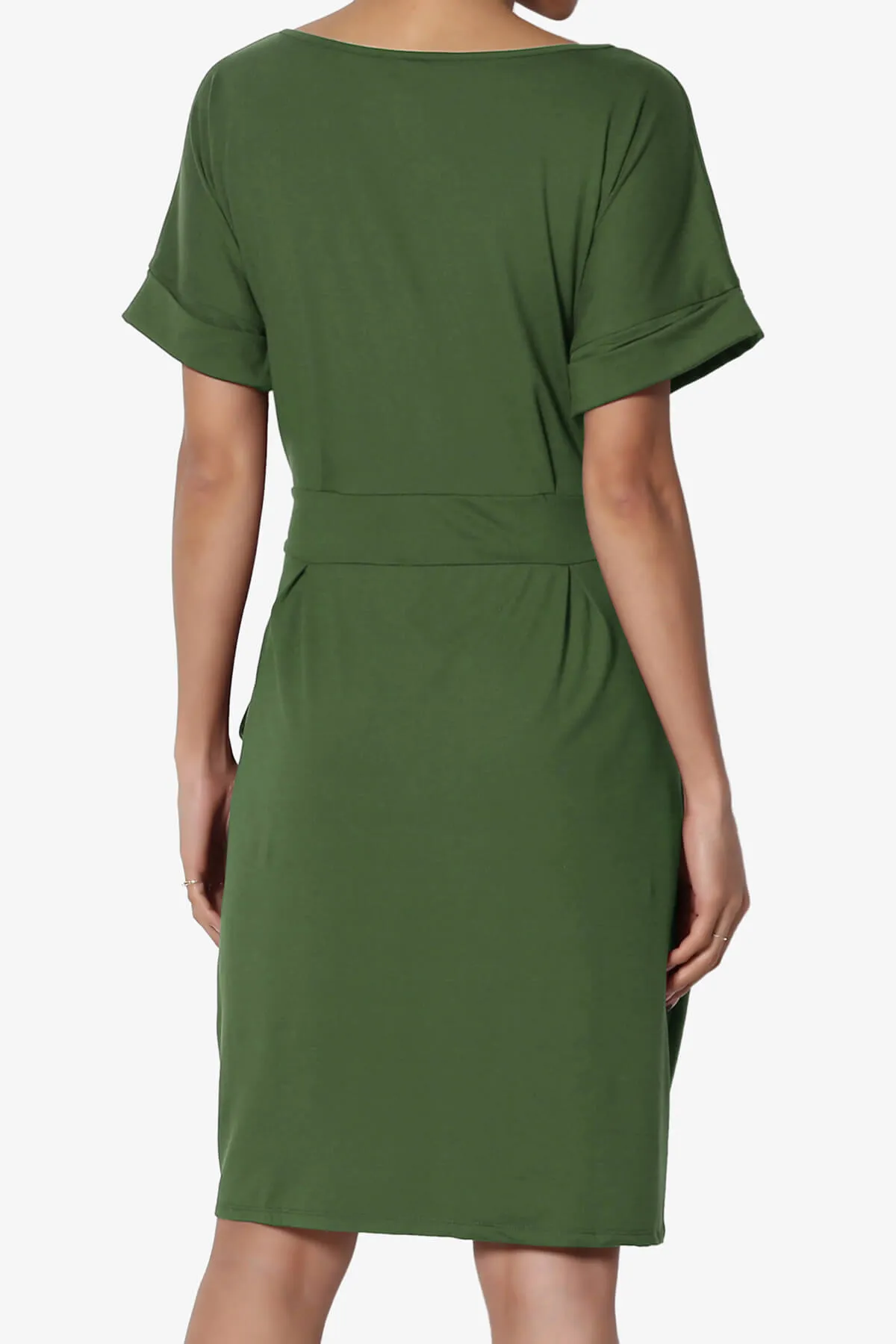 Pennie Tie Waist DTY Jersey Dress PLUS