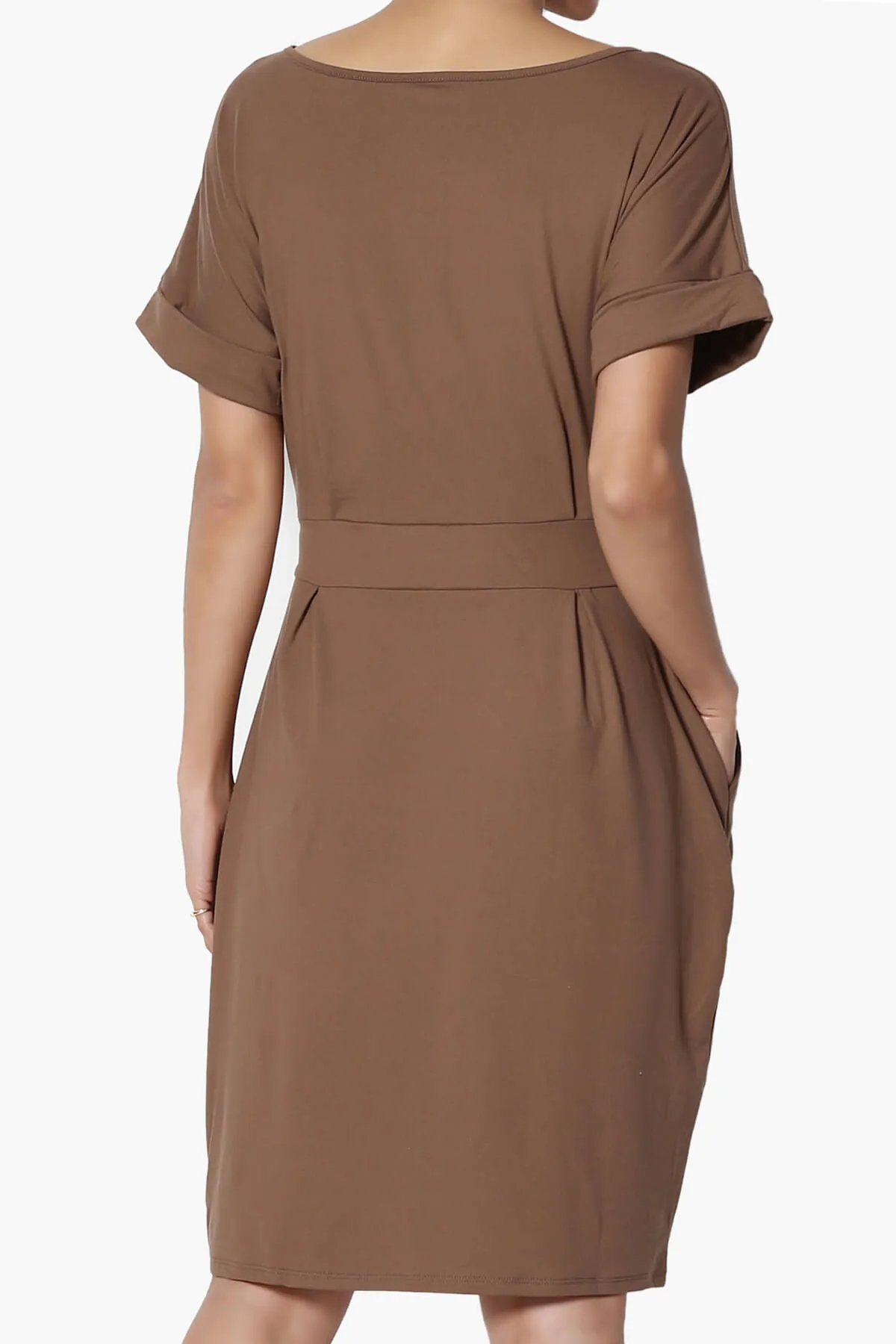 Pennie Tie Waist DTY Jersey Dress PLUS