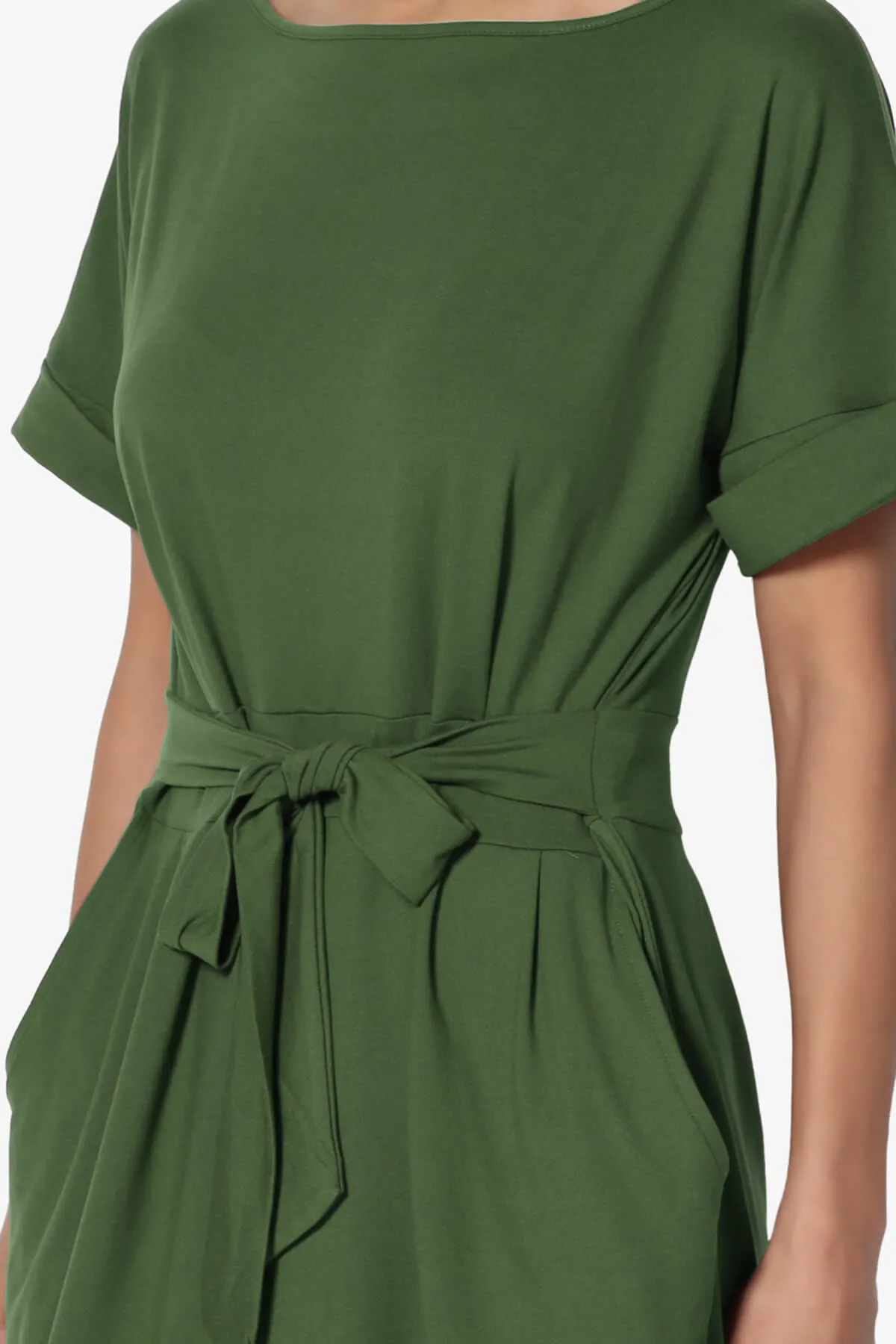 Pennie Tie Waist DTY Jersey Dress PLUS