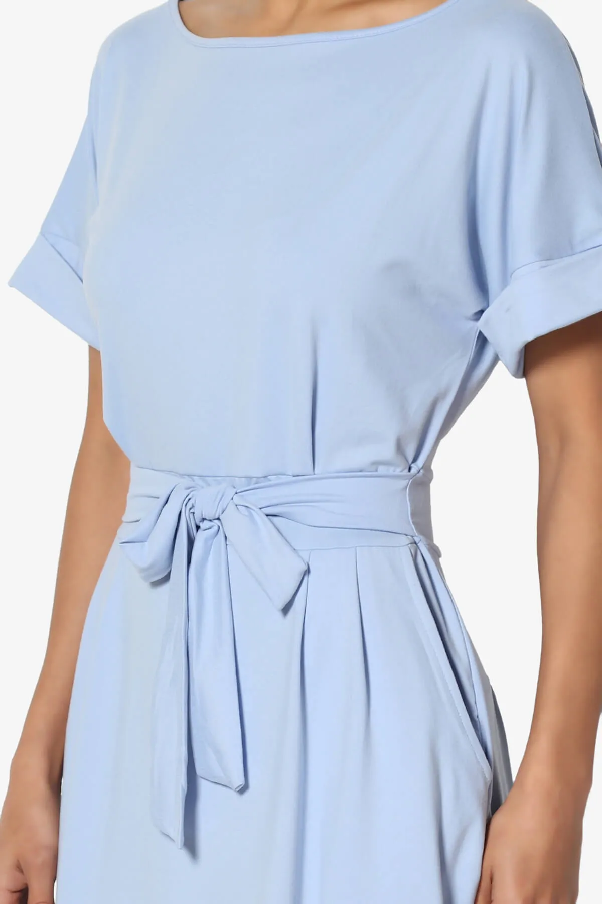 Pennie Tie Waist DTY Jersey Dress PLUS