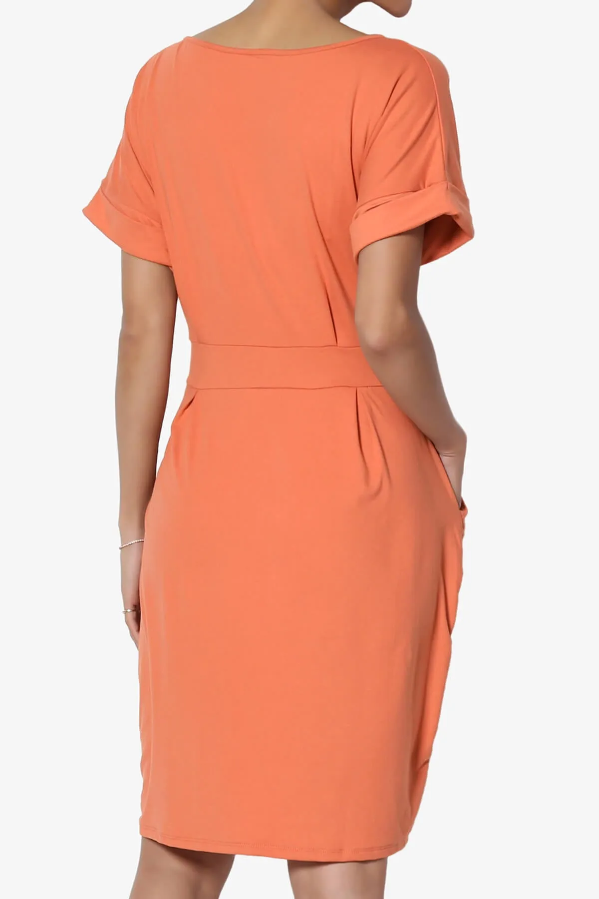 Pennie Tie Waist DTY Jersey Dress PLUS
