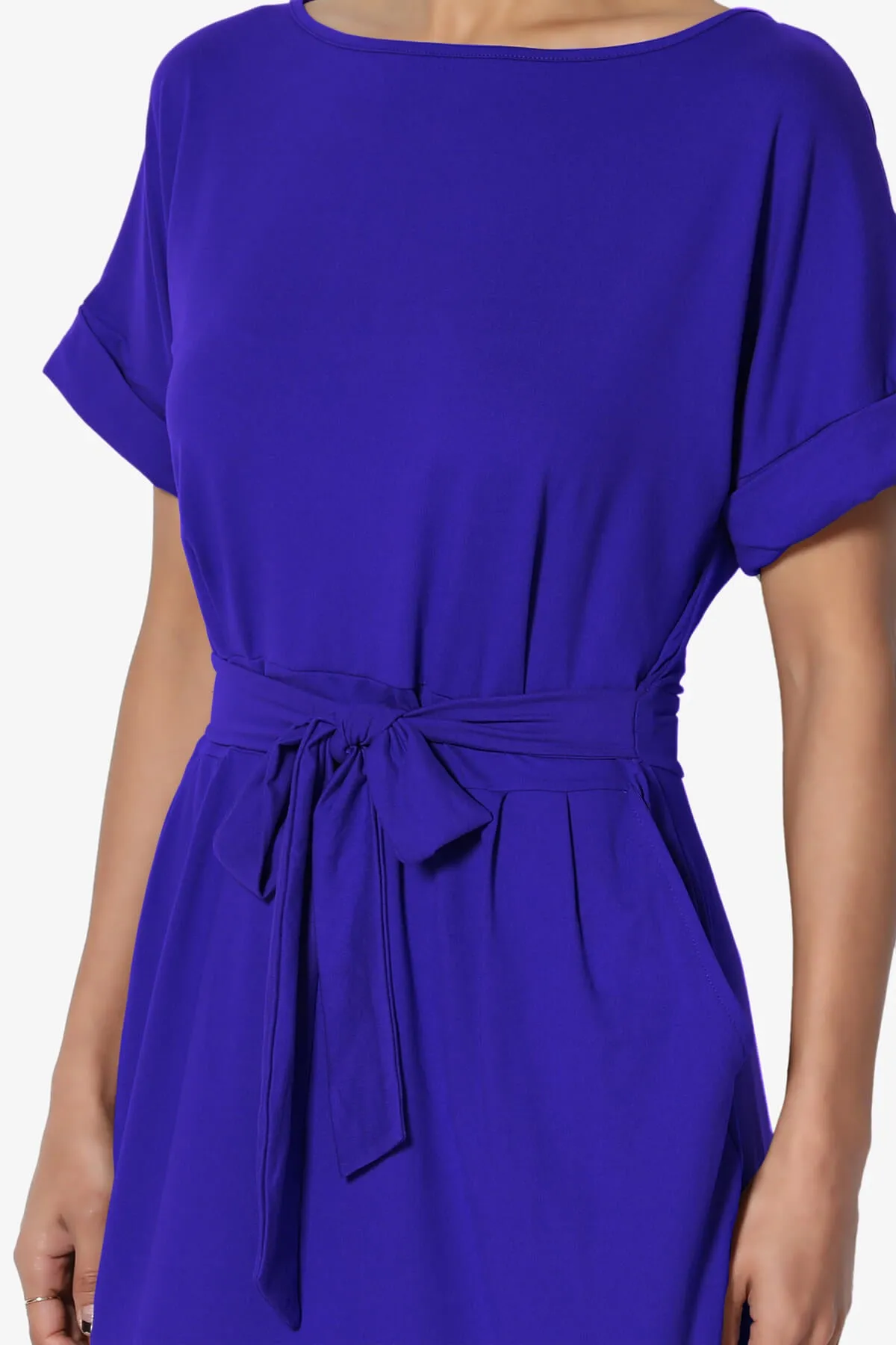 Pennie Tie Waist DTY Jersey Dress PLUS