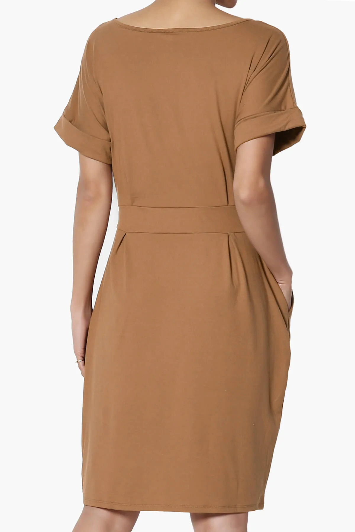 Pennie Tie Waist DTY Jersey Dress PLUS