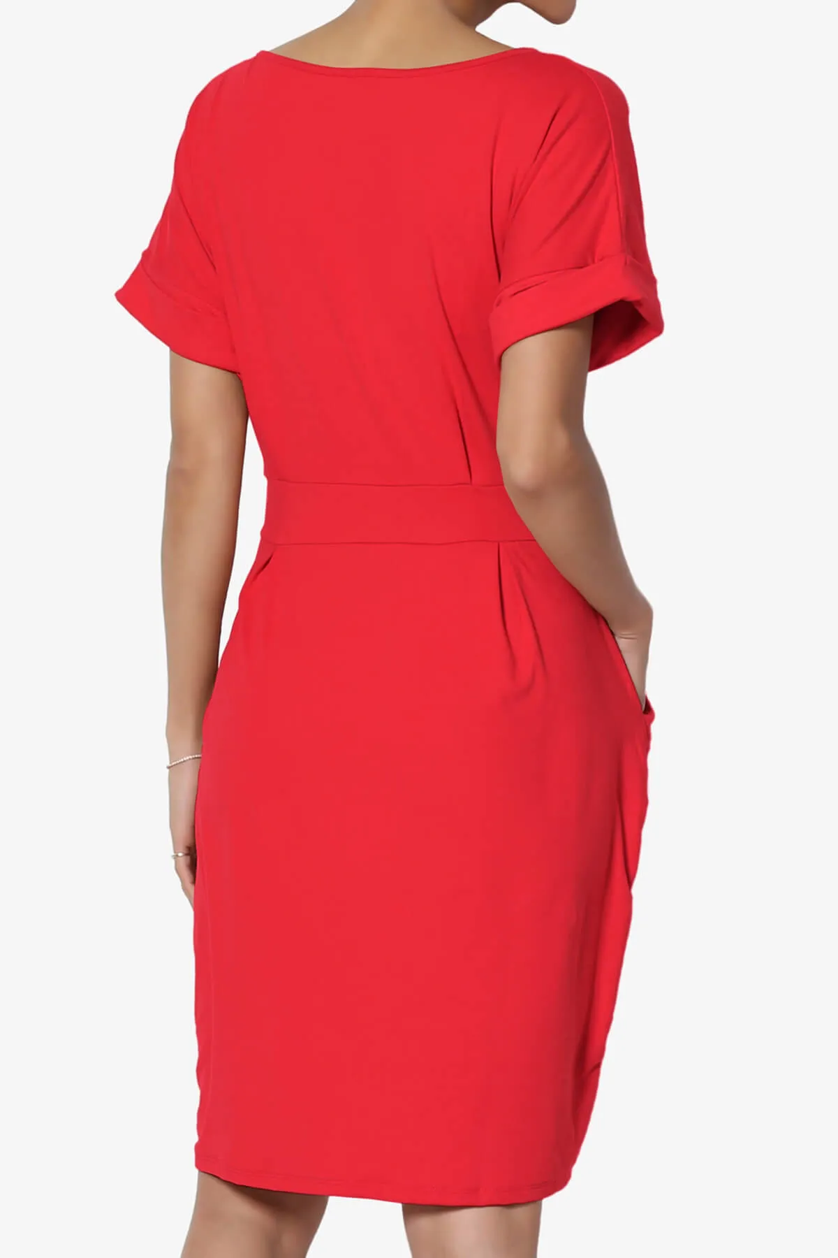 Pennie Tie Waist DTY Jersey Dress PLUS
