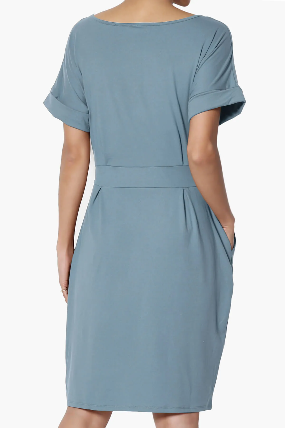Pennie Tie Waist DTY Jersey Dress PLUS