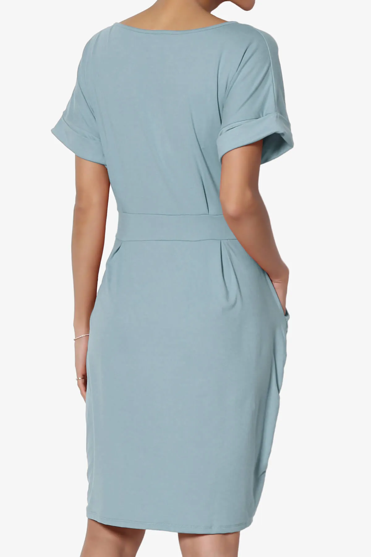 Pennie Tie Waist DTY Jersey Dress PLUS