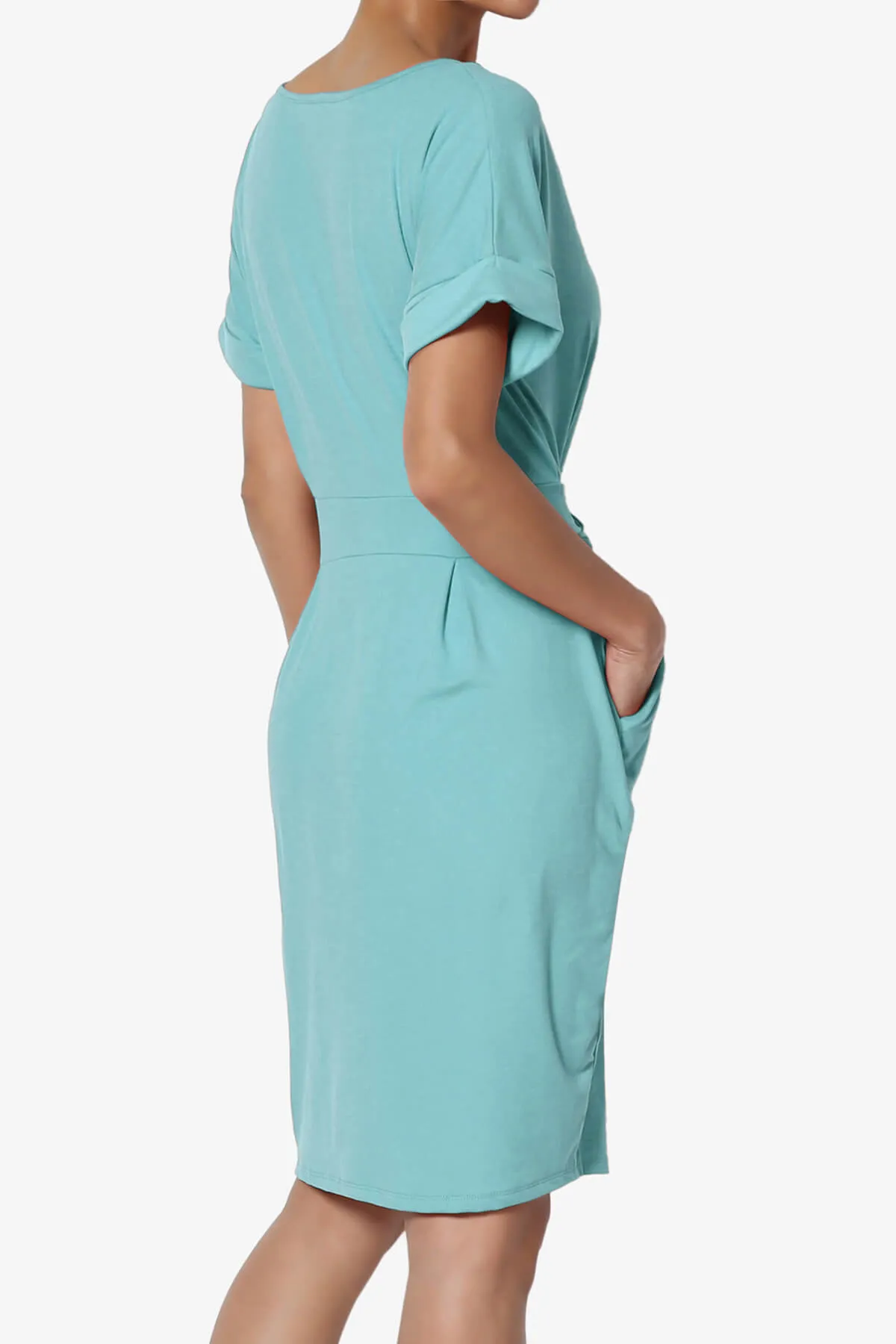 Pennie Tie Waist DTY Jersey Dress PLUS