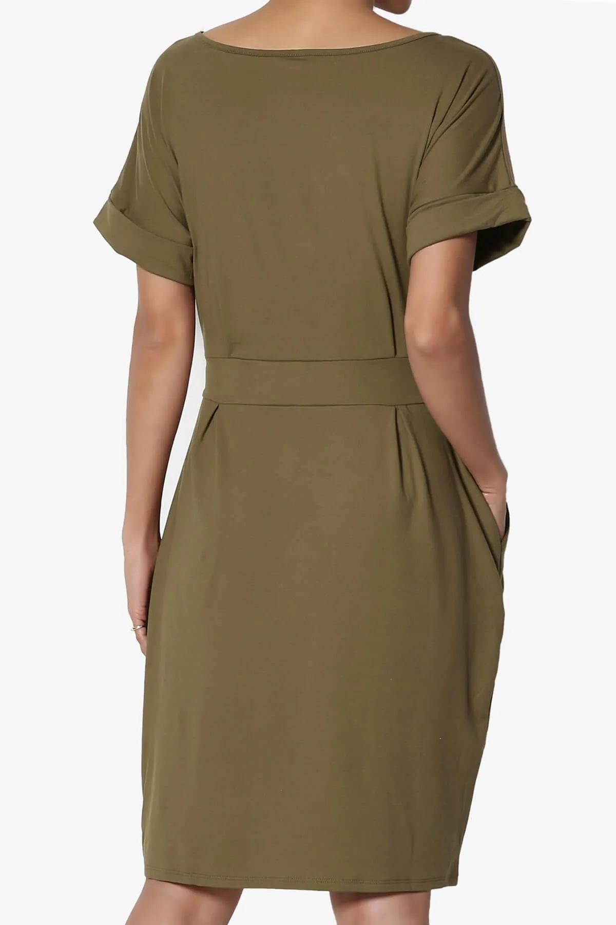 Pennie Tie Waist DTY Jersey Dress PLUS