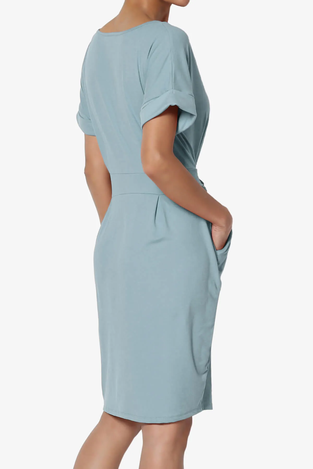 Pennie Tie Waist DTY Jersey Dress PLUS