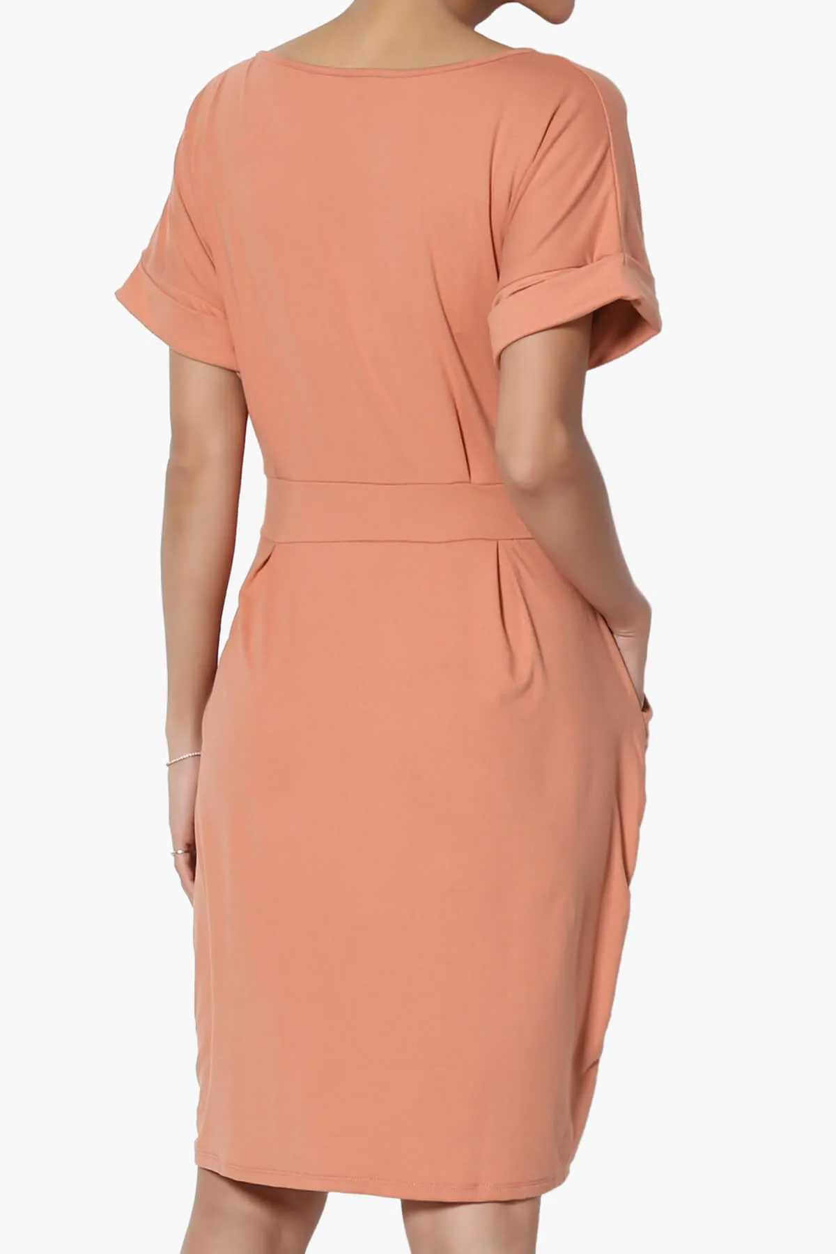 Pennie Tie Waist DTY Jersey Dress PLUS