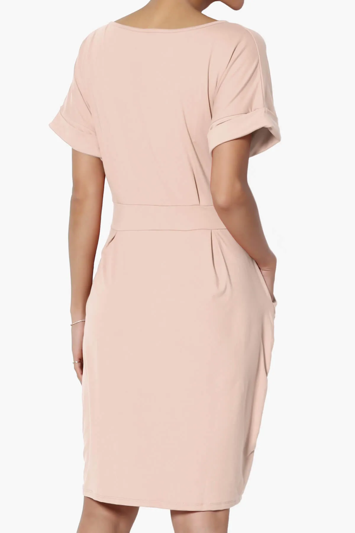 Pennie Tie Waist DTY Jersey Dress PLUS