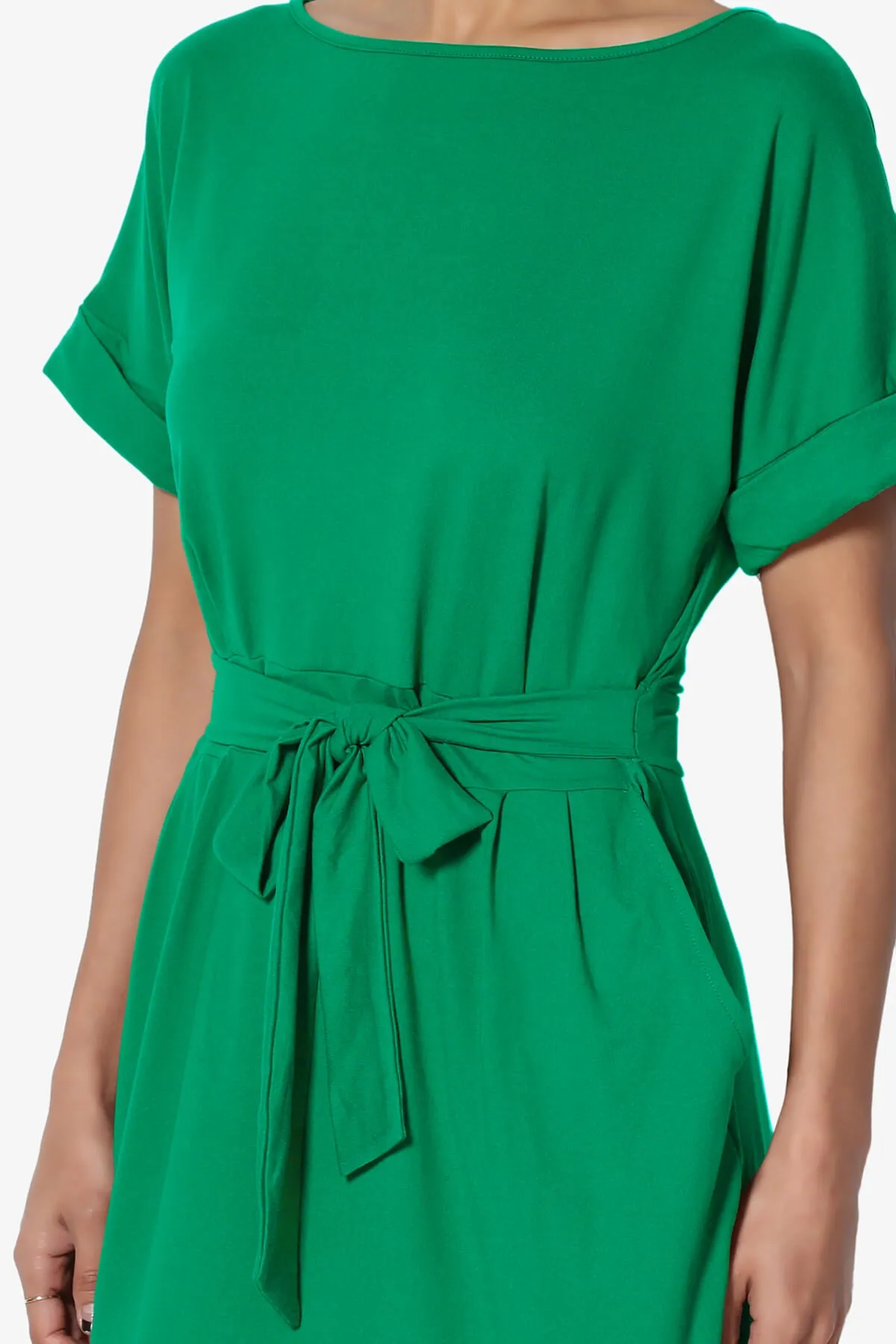 Pennie Tie Waist DTY Jersey Dress PLUS