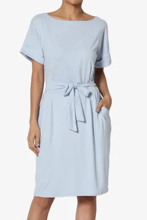 Pennie Tie Waist DTY Jersey Dress PLUS