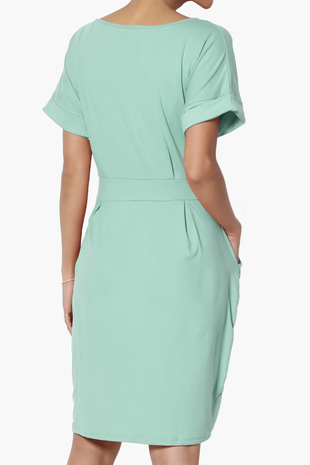 Pennie Tie Waist DTY Jersey Dress PLUS