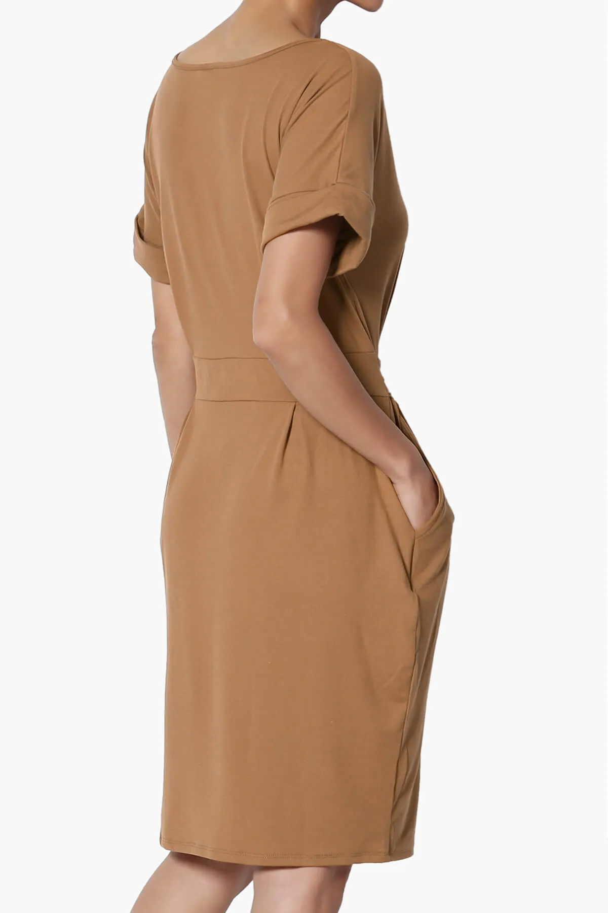 Pennie Tie Waist DTY Jersey Dress PLUS