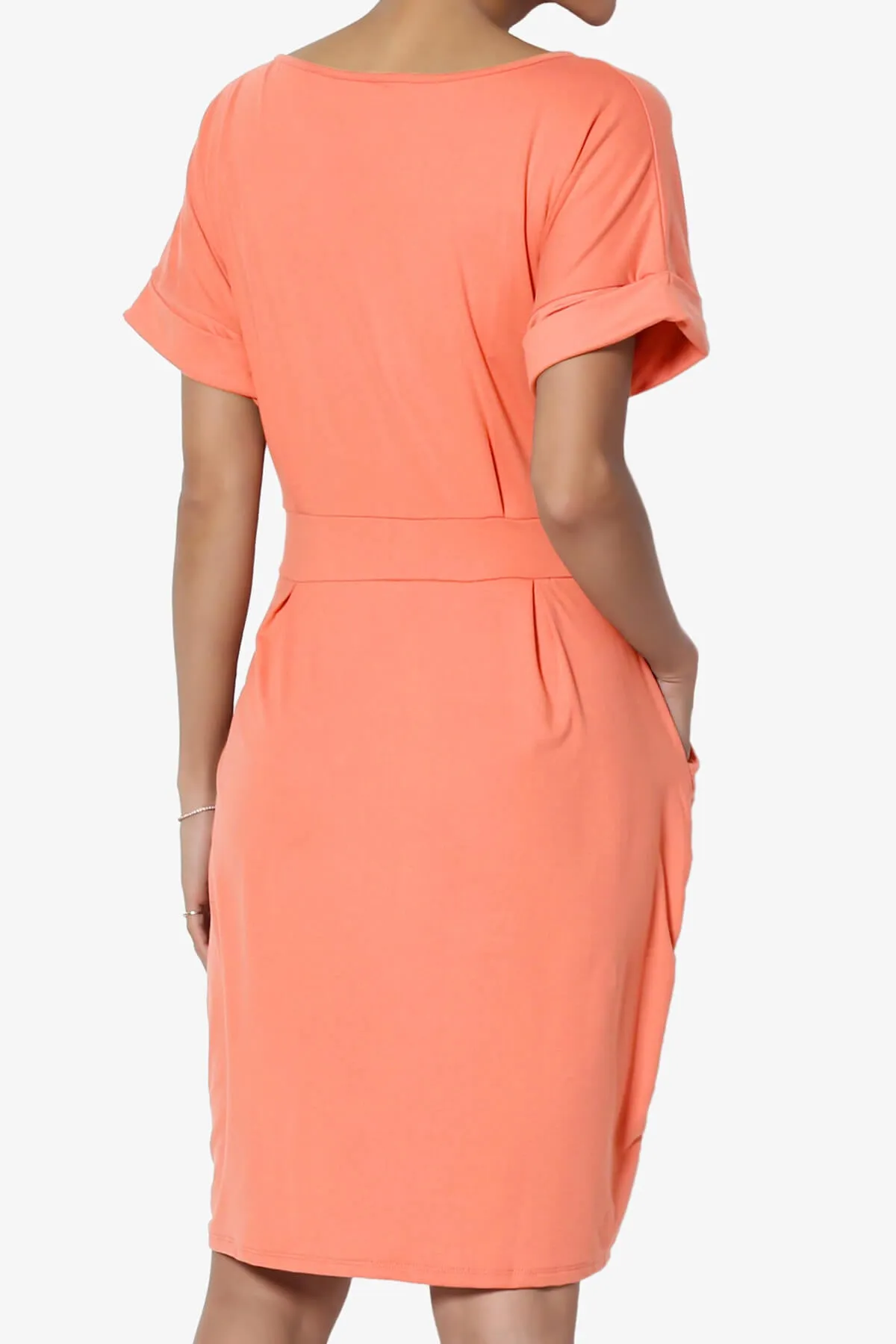 Pennie Tie Waist DTY Jersey Dress PLUS