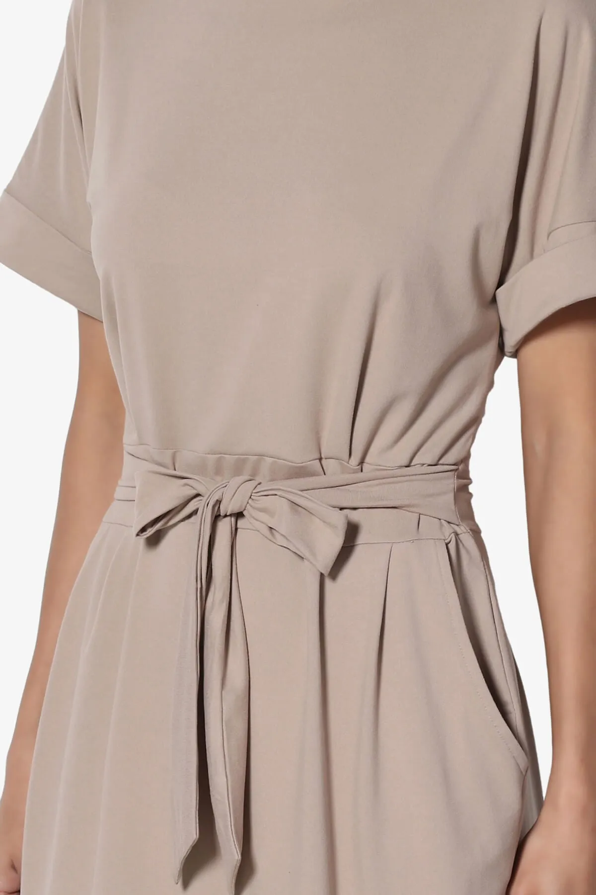 Pennie Tie Waist DTY Jersey Dress PLUS