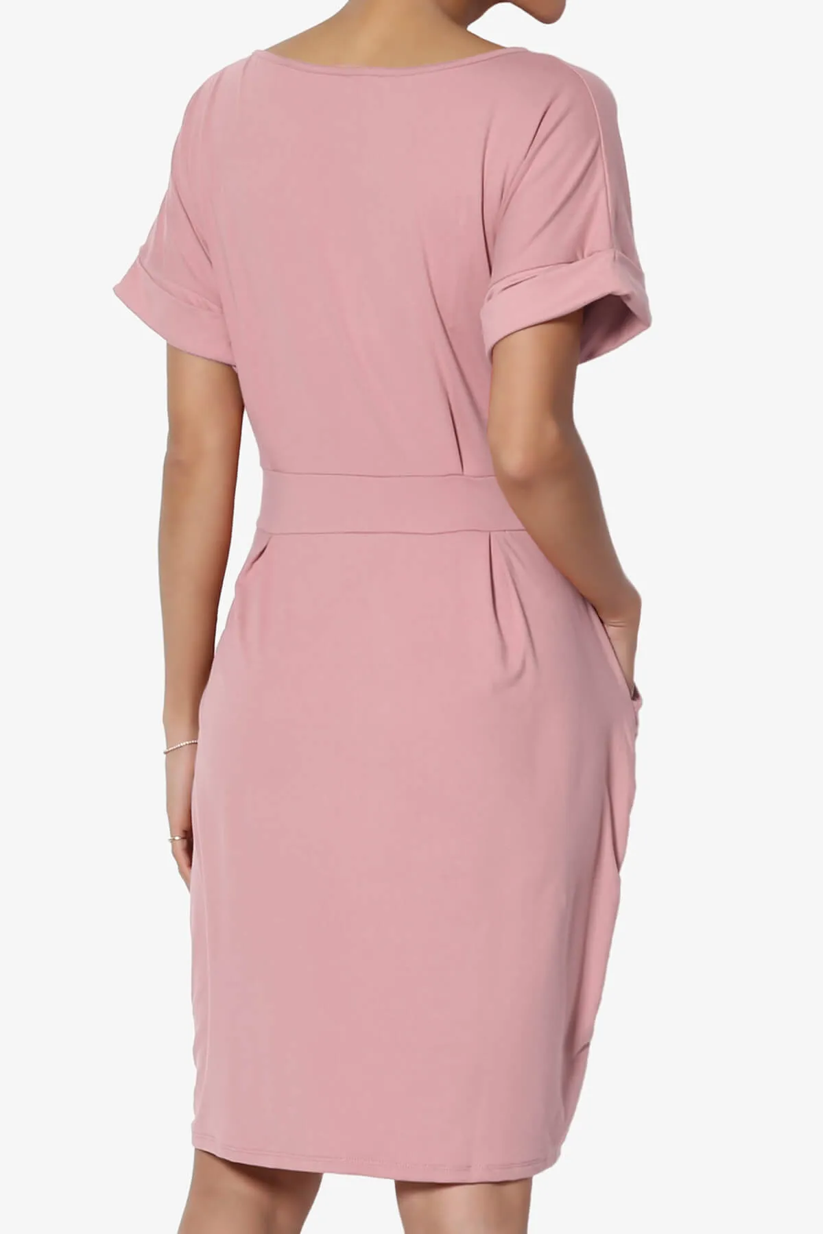 Pennie Tie Waist DTY Jersey Dress PLUS