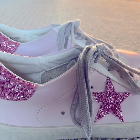 Pink Glitter Star Sneakers