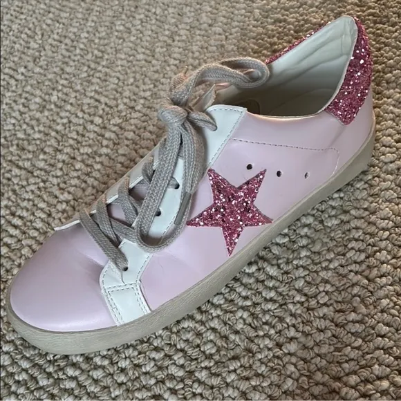 Pink Glitter Star Sneakers