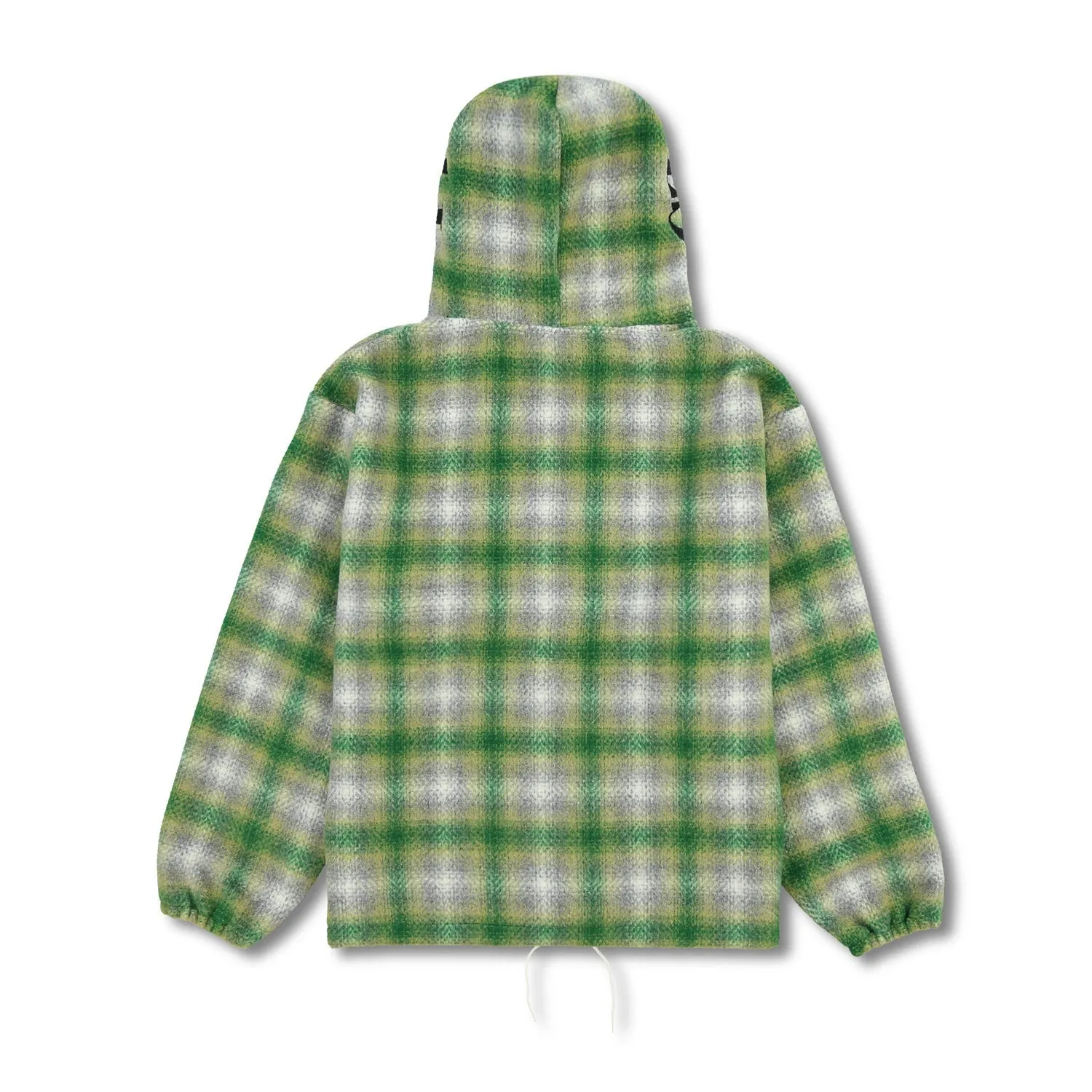 Pleasures Men Beyond Plaid Woven Hoodie Green