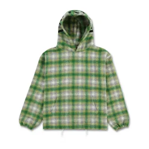 Pleasures Men Beyond Plaid Woven Hoodie Green
