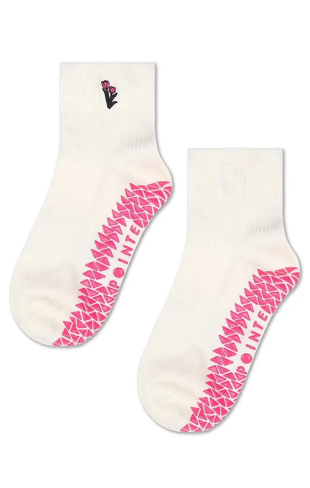 Pointe Studio Tulips Ankle Grip Socks