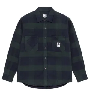 Polar Mikie Flannel Button Down Shirt - Navy/Teal