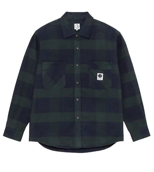 Polar Mikie Flannel Button Down Shirt - Navy/Teal