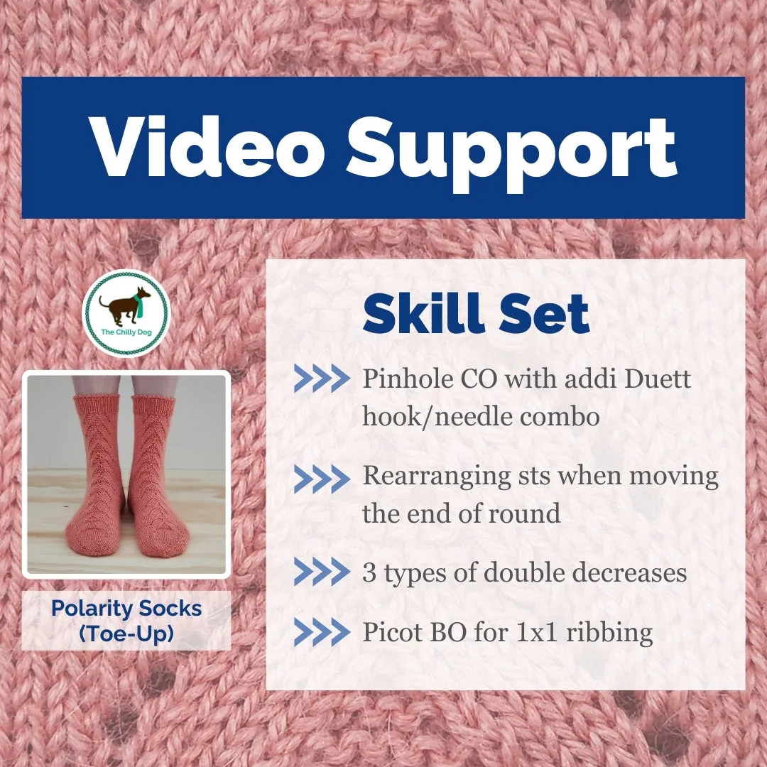 Polarity Socks (Toe-Up): Knitting Pattern PDF