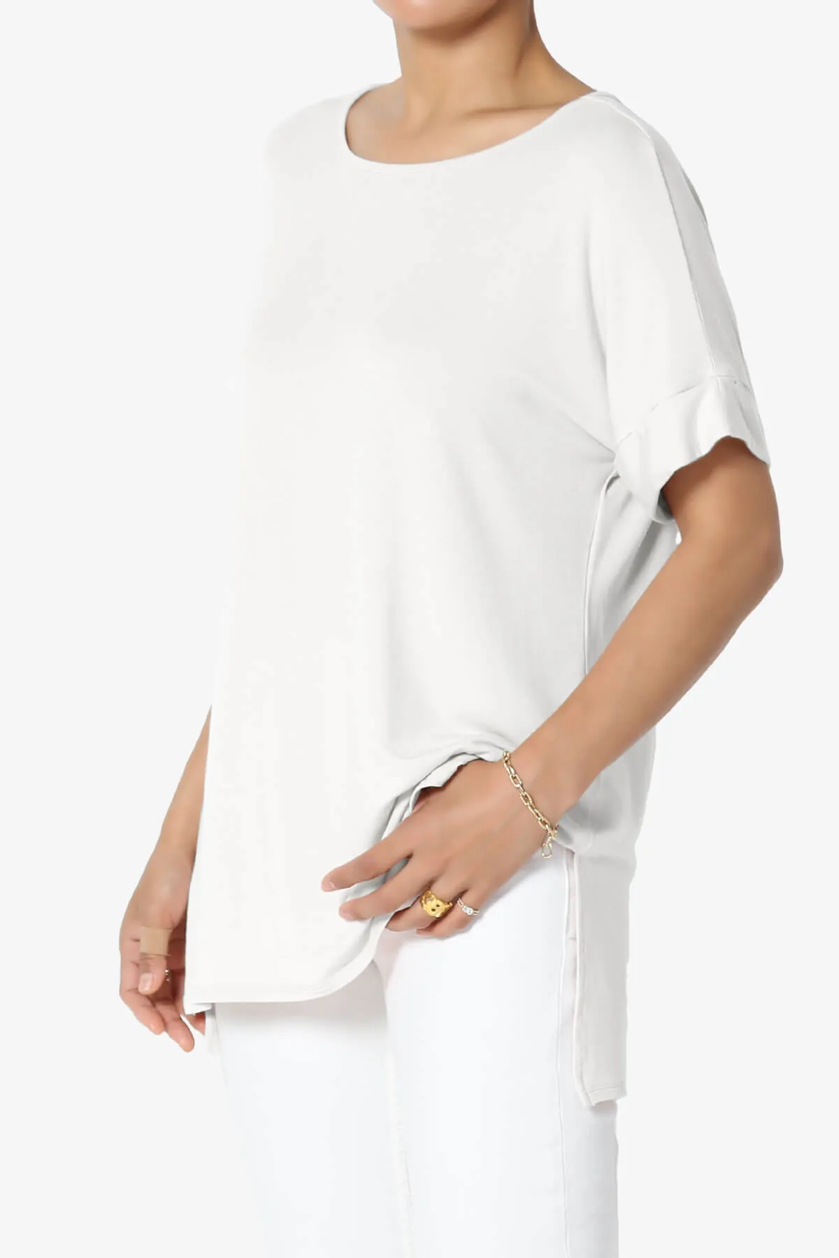 Poloma Modal Jersey Boat Neck Top PLUS
