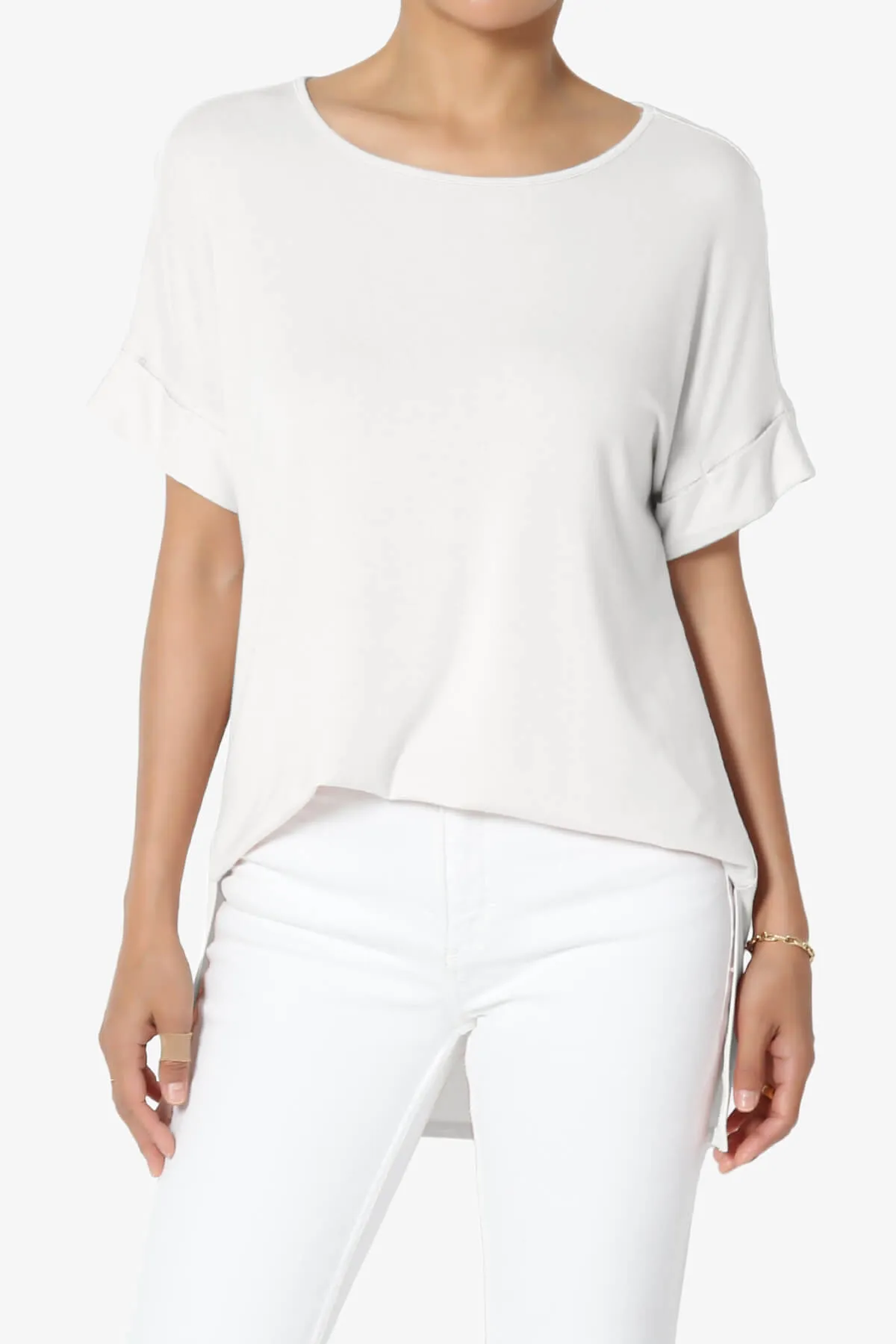 Poloma Modal Jersey Boat Neck Top PLUS