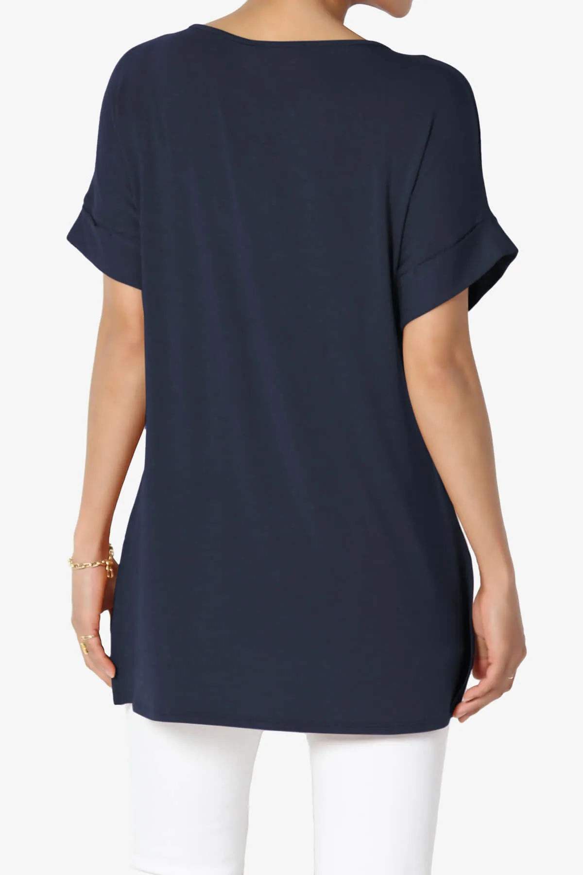 Poloma Modal Jersey Boat Neck Top PLUS