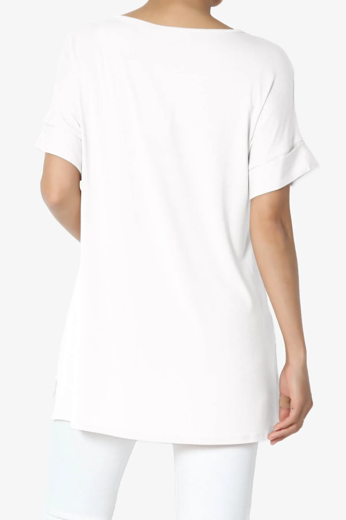 Poloma Modal Jersey Boat Neck Top PLUS