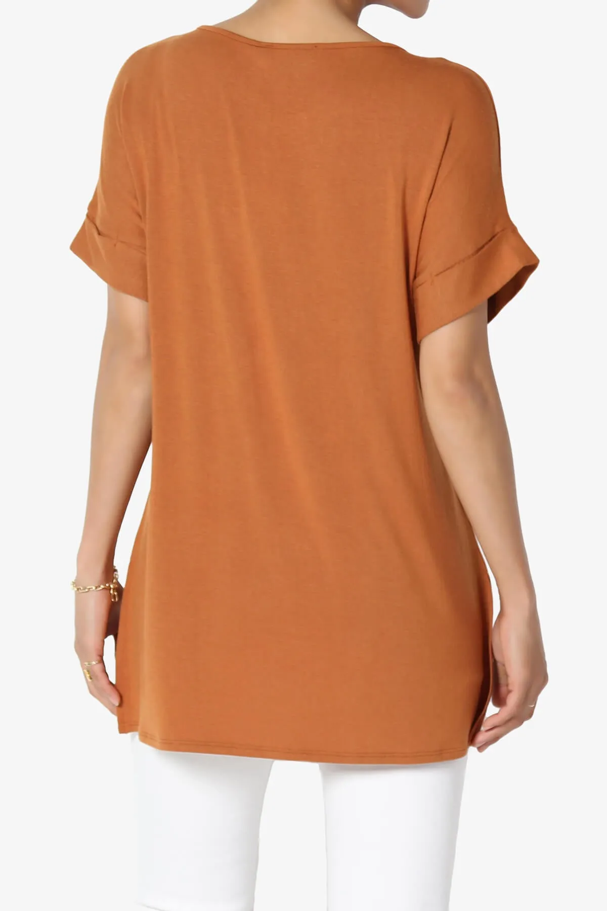 Poloma Modal Jersey Boat Neck Top PLUS