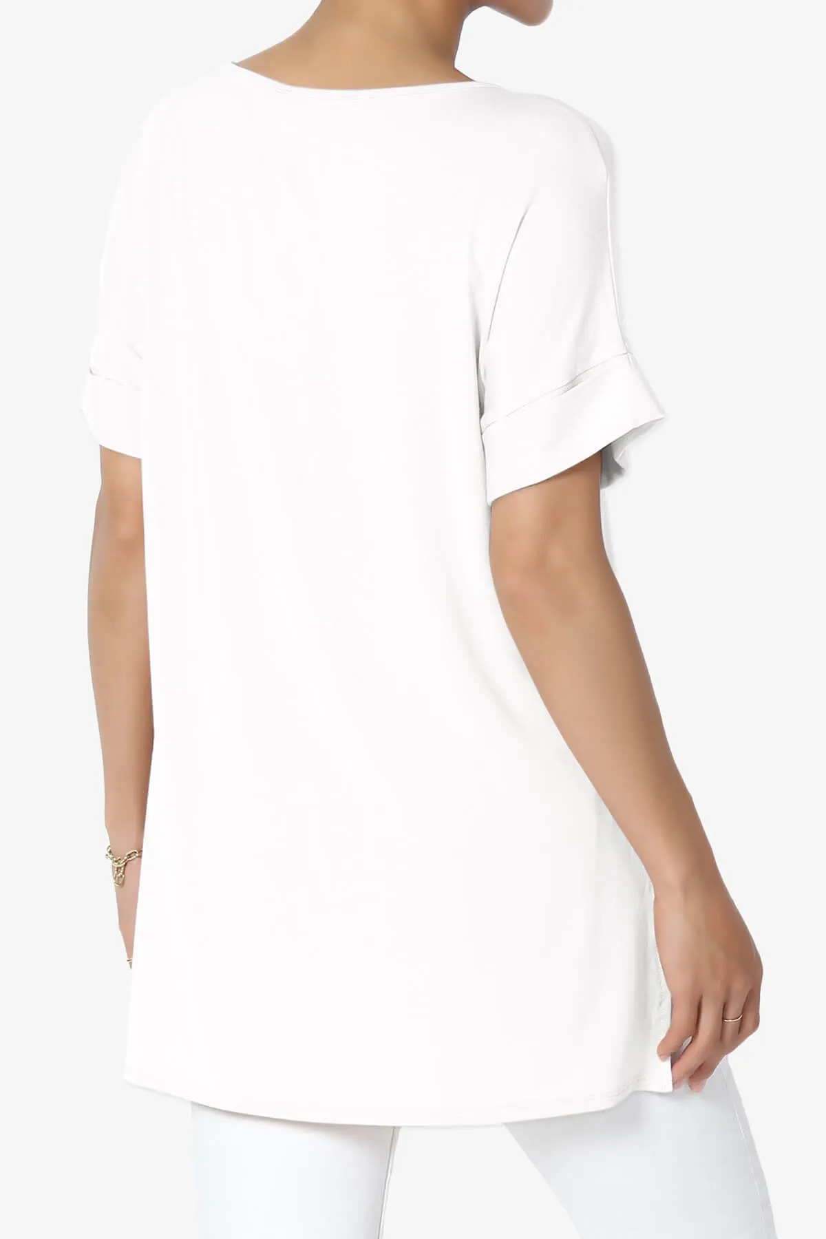 Poloma Modal Jersey Boat Neck Top PLUS