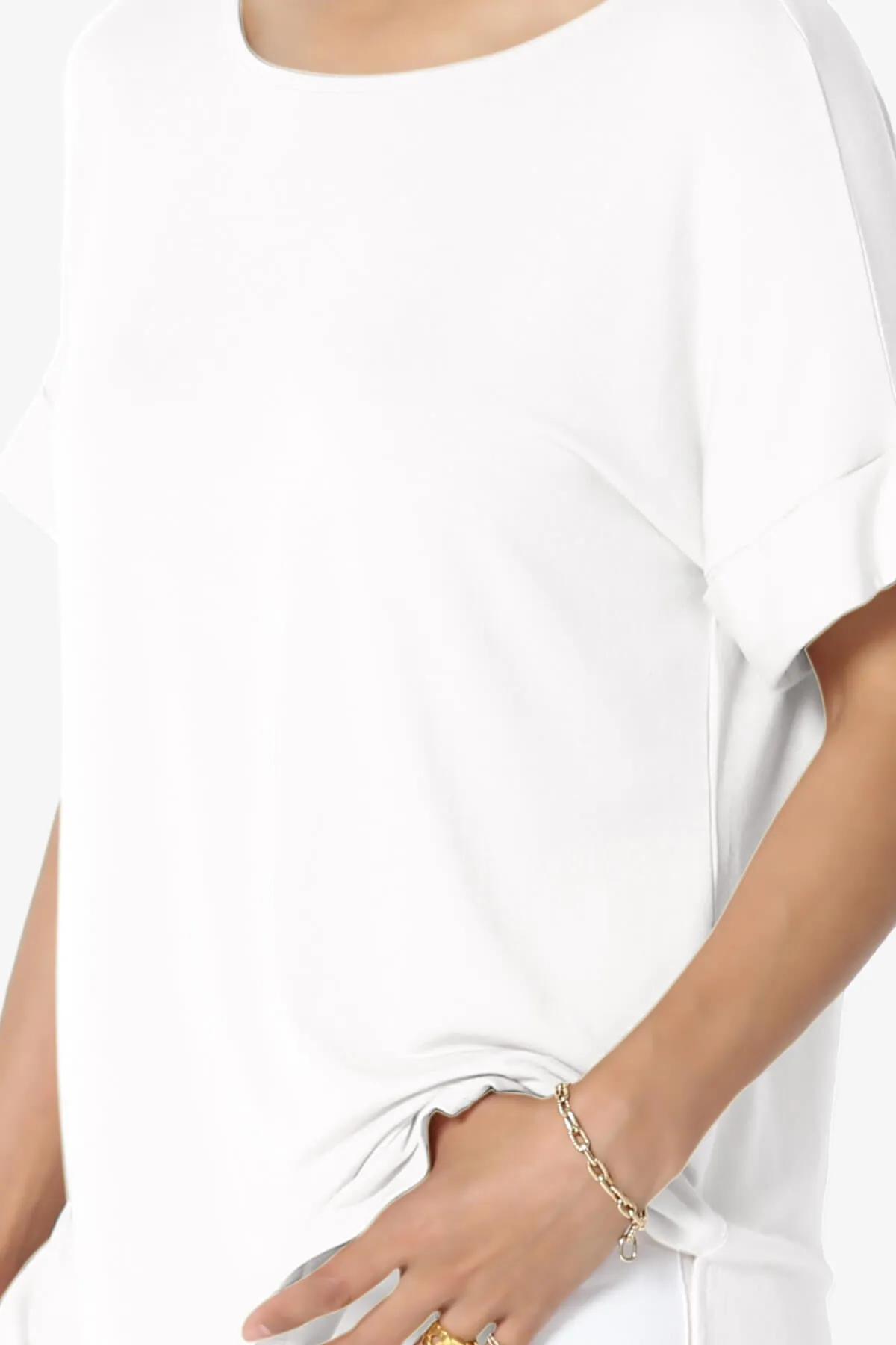 Poloma Modal Jersey Boat Neck Top PLUS